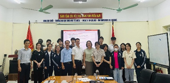 臺師大理學院地科系與VNU-HUS地質學院院長Assoc.Prof. Dr. Dinh Xuan Thanh、Prof. Nguyen Van Vuong、Dr. Pham Nguyen Ha Vu及氣象、水文與海洋學院院長Dr. Cong Thanh共同舉行地科學術研討會